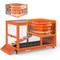 Show in main carousel: Coziwow 36.5-Inch Double-Decker Wooden Insulated Rabbit Hutch with Wheels, Orange slide 1 of 9