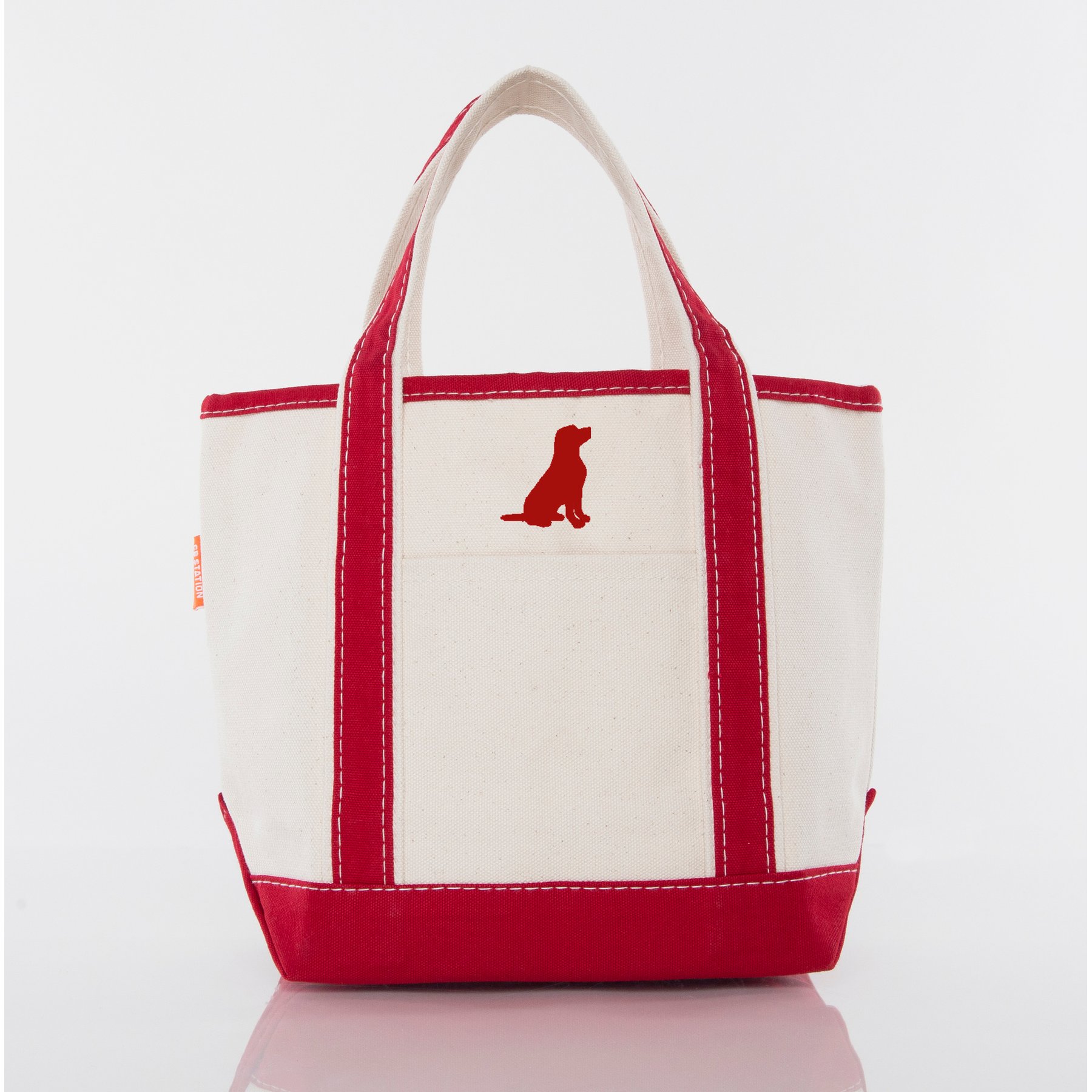 CB Station Handy Open Tote Bag, Small, Red, MiniDog