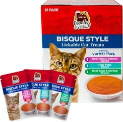 Country Kitchen Combo Liquid Bisque Lickable Cat Treats, 1.4-oz pouch, 12 count