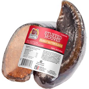 Country Kitchen Stuffed Hooves Peanut Butter Flavor Dog Treat, 2 count