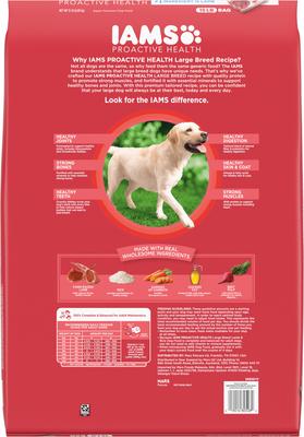 Show full view: Iams Proactive Health Large Breed Adult Lamb & Rice Recipe Dry Dog Food, 15-lb bag slide 3 of 11