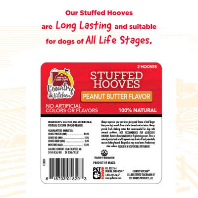 Show full view: Country Kitchen Stuffed Hooves Peanut Butter Flavor Dog Treat, 2 count slide 7 of 9