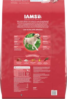 Show full view: Iams Proactive Health Large Breed Adult Lamb & Rice Recipe Dry Dog Food, 40-lb bag slide 3 of 11