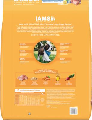 Show full view: Iams Proactive Health Large Breed Puppy with Real Chicken Dry Dog Food, 30.6-lb bag slide 3 of 11