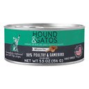 Hound & Gatos 98% Gamebird Poultry Formula Grain-Free Canned Cat Food, 5.5-oz, case of 24