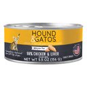 Hound & Gatos 98% Chicken & Liver Grain-Free Canned Cat Food, 5.5-oz, case of 24