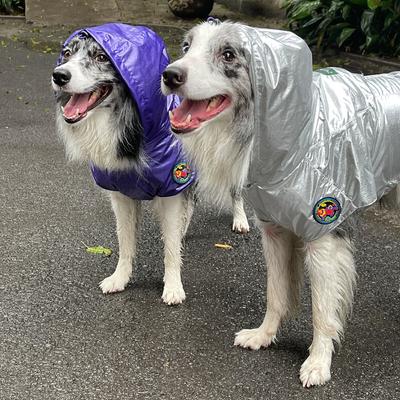 Show full view: Pebot Alita Hooded Lightweight Waterproof Dog & Cat Rain Jacket, Purple Metallic, 10 slide 4 of 6