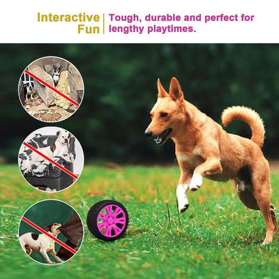 Show full view: EYS Rubber Tires Dog Toy, Purple, Medium slide 8 of 9