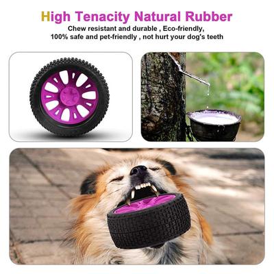 Show full view: EYS Rubber Tires Dog Toy, Purple, Medium slide 5 of 9