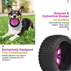 EYS Rubber Tires Dog Toy, Purple, Medium slide 2 of 6