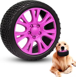 EYS Rubber Tires Dog Toy, Purple, Medium