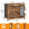 Show in main carousel: Xbrigh Indestructible Escape-Proof Locks Wooden Double Door Furniture Style End Table Dog Crate, Aged Black, X-Small: 27 inch slide 7 of 10