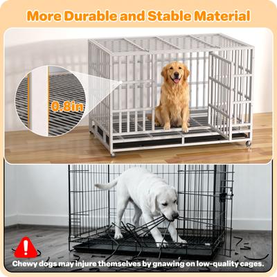 Show full view: Xbrigh Heavy Duty Indestructible Escape Proof Steel Dog Crate, Silver, Large: 48-in slide 5 of 9