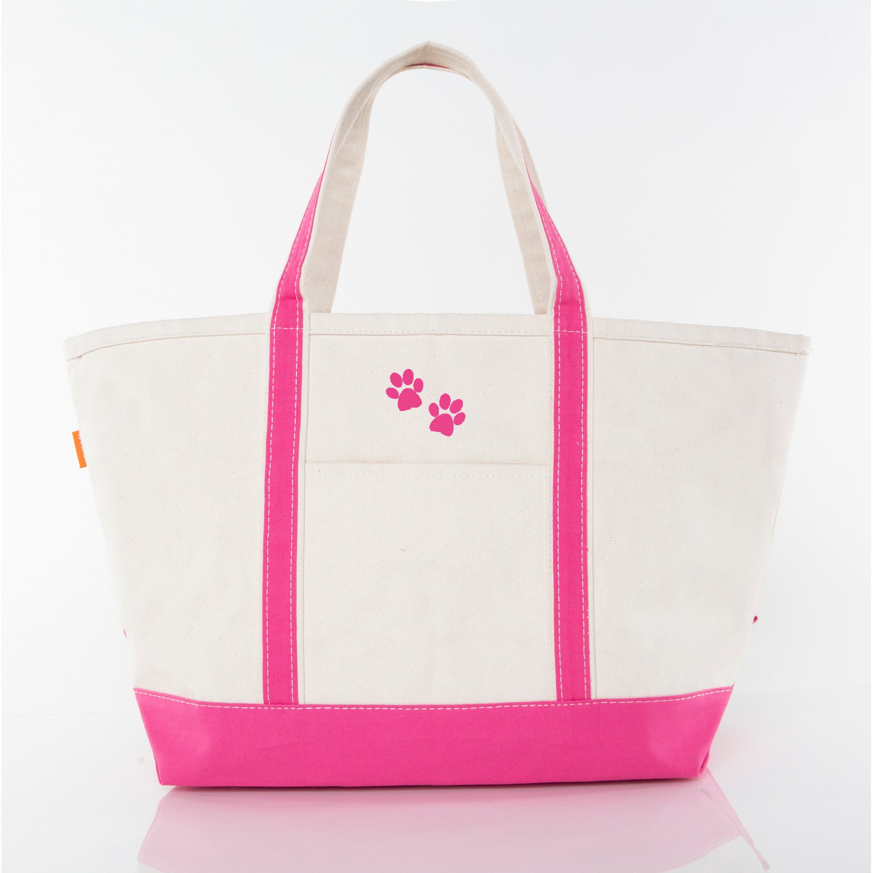 CB Station Classic Tote Bag, Hot Pink, Large, FootPrints