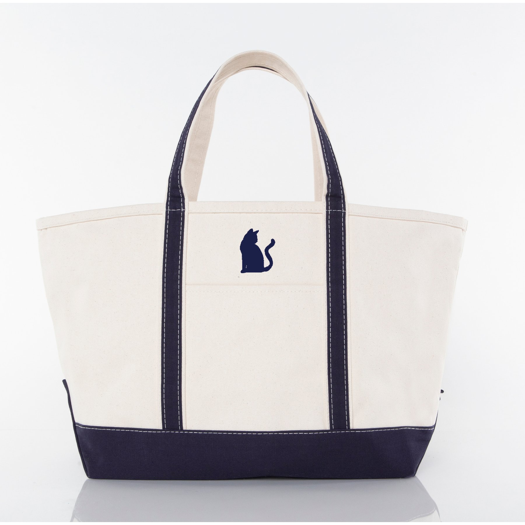 CB Station Classic Tote Bag, Navy, Large, Cat