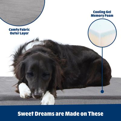 Show full view: BARK Orthopedic Dog Bed, Large, Grey slide 3 of 9