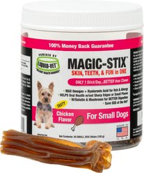 Liquid-Vet MAGIC-STIX Skin, Teeth & Fun in One Chicken Flavor Chew Supplement for Small Dogs, 30 count
