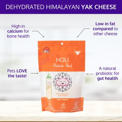 Show full view: HOLI Himalayan Yak Cheese Dehydrated Dog Food Topper, 6-oz bag slide 4 of 7