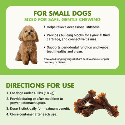 Show full view: Liquid-Vet MAGIC-STIX Joints, Teeth & Fun in One Chicken Flavor Chew Supplement for Small Dogs, 30 count slide 7 of 10