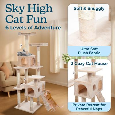 Show full view: Pet Adobe Multi-Level 66.3-in Cat Tree & Condo slide 4 of 9