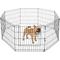 Show in main carousel: Pet Adobe 8-Panel Folding Metal Dog & Cat Playpen & Door, Black, Small slide 1 of 11