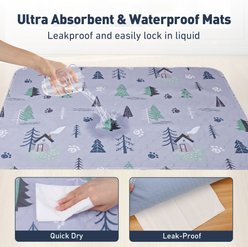UPSKY Washable Super Absorbent Waterproof Leakproof Anti-Slip Dog Pee Pads, 2 count, Grey, 18 × 24-in slide 2 of 7