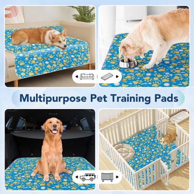 Show full view: UPSKY Washable Reusable Super Absorbent Waterproof Dog Pee Pads, Blue, 34 x 36-in, 2 count slide 6 of 7