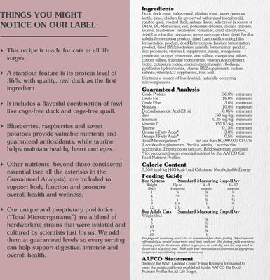 Show full view: Taste of the Wild Lowland Creek Roasted Quail & Roasted Duck Grain-Free Dry Cat Food, 5-lb bag slide 4 of 10