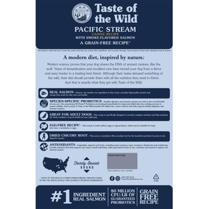 Taste of the Wild Pacific Stream Smoke-Flavored Salmon Grain-Free Dry Dog Food, 28-lb bag