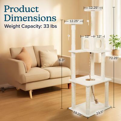 Show full view: Pet Adobe Multi-Level 71.5-in Cat Tree & Condo slide 3 of 9