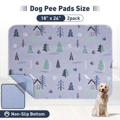 Show full view: UPSKY Washable Super Absorbent Waterproof Leakproof Anti-Slip Dog Pee Pads, 2 count, Grey, 18 × 24-in slide 2 of 7