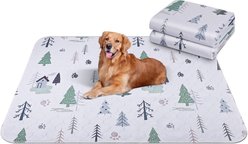 UPSKY Washable Super Absorbent Waterproof Leakproof Anti-Slip Dog Pee Pads, 2 count, White, 18 × 24-in
