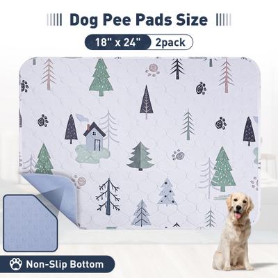 Show full view: UPSKY Washable Super Absorbent Waterproof Leakproof Anti-Slip Dog Pee Pads, 2 count, White, 18 × 24-in slide 2 of 7