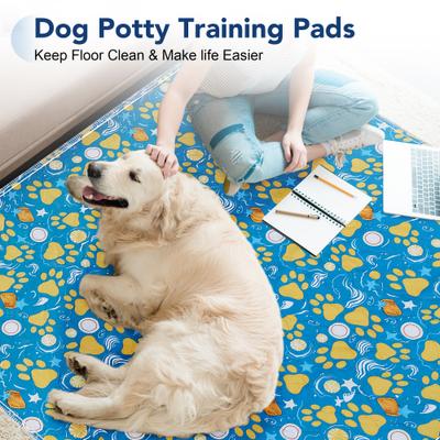 Show full view: UPSKY Washable Reusable Super Absorbent Waterproof Dog Pee Pads, Blue, 34 x 36-in, 2 count slide 7 of 7