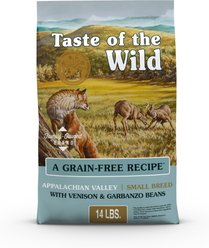 Taste of the Wild Appalachian Valley Small Breed Grain-Free Dry Dog Food, 14-lb bag