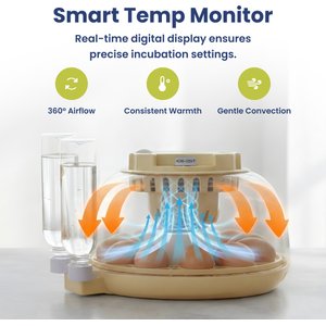 PawsPik Automatic 12 Egg Smart Incubator, Small