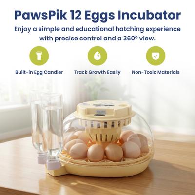 Show full view: PawsPik Automatic 12 Egg Smart Incubator, Small slide 2 of 9