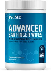Pet MD Advanced Ear Finger Dog & Cat Wipes, 50 count