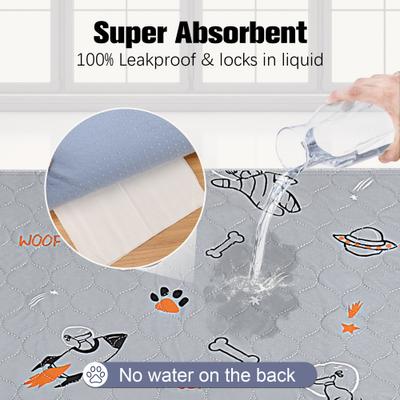 Show full view: UPSKY Washable Super Absorbent Waterproof Leakproof Potty Training Space Themed Dog Pee Pads, Grey, 2 count, 18 x 24-in slide 7 of 8