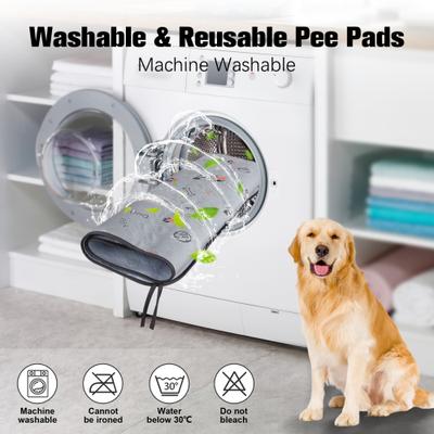 Show full view: UPSKY Washable Super Absorbent Waterproof Leakproof Potty Training Space Themed Dog Pee Pads, Grey, 2 count, 36 x 41-in slide 5 of 7
