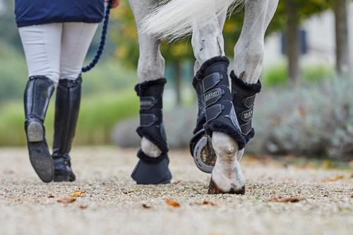 Show full view: Stubben Gravity Overreach Fleece Lined Horse Boots, Black, Medium slide 4 of 6