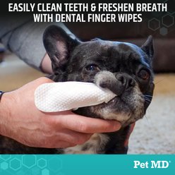 Pet MD Dental Finger Dog Dental Care Wipes, 50 count slide 2 of 7