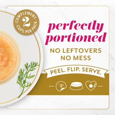 Show full view: Fancy Feast Layered Delights Chicken Mousse Topped with Flaked Salmon Lickable Cat Treats, 8 count slide 7 of 10