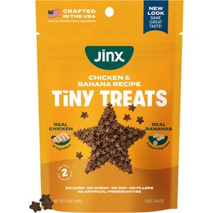 Jinx Chicken & Bananas Soft & Chewy Dog Treats, 4-oz bag