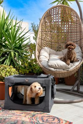 Show full view: Noah & Paw Collapsible Soft-Sided Dog Crate, Grey, 26-in slide 3 of 9