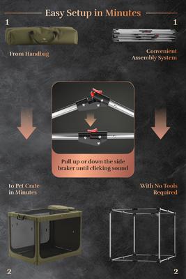 Show full view: Noah & Paw Collapsible Soft-Sided Dog Crate, Green, 36-in slide 5 of 9