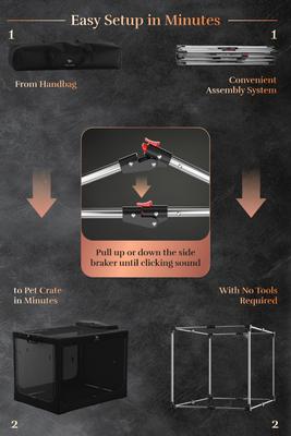 Show full view: Noah & Paw Collapsible Soft-Sided Dog Crate, Black, 42-in slide 5 of 9