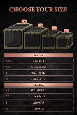 Show full view: Noah & Paw Collapsible Soft-Sided Dog Crate, Green, 36-in slide 4 of 9