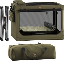 Noah & Paw Collapsible Soft-Sided Dog Crate, Green, 30-in