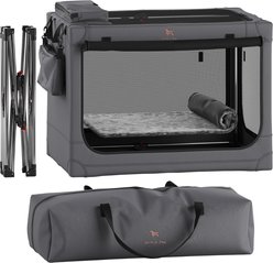 Noah & Paw Collapsible Soft-Sided Dog Crate, Grey, 36-in